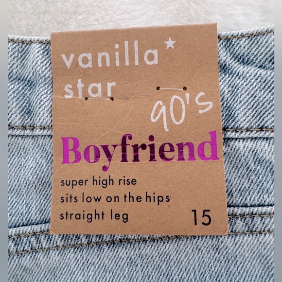 Vanilla Star High Rise Light Wash Boyfriend Jeans, Size 15 - NWT - Picture 13 of 13